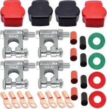 Battery Terminal Connectors,Military Spec Positive Negative Heavy Duty 28 pcs