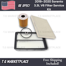 OE Air Cabin & Oil Filter  For 2019–2020 Kia Sorento 3.3L V6 w/ 5 Free Tablets