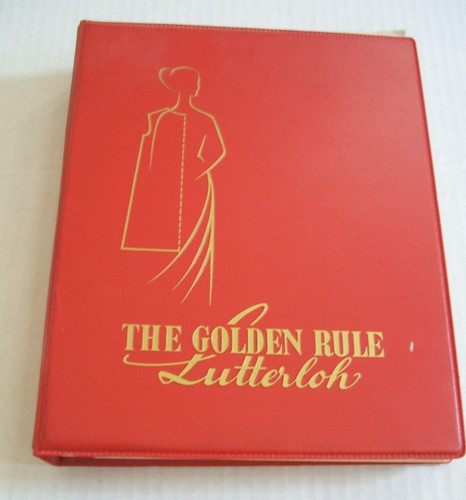 Lutterloh The Golden Rule Sew Manual Binder Vtg 50's 60's 413 Patterns