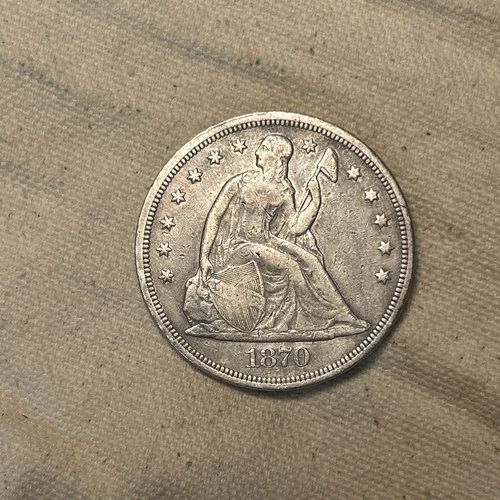 1870-P Seated Liberty Dollar Fine Details Nice Coin!