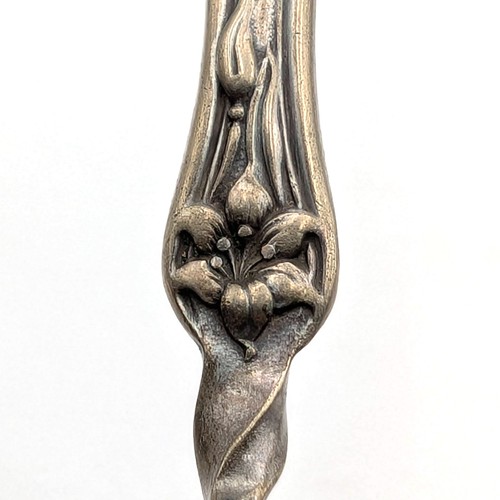 Couteau à beurre torsadé Rogers & Bro 1909 motif FLORETTE argentée interne Silv - Photo 9/15