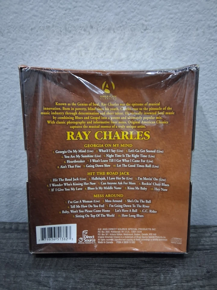 Ray Charles 3 CDs Original American Classics 2005 Box Set New Sealed - Image 2 of 2