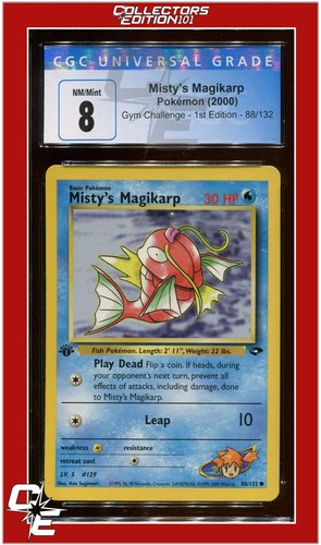 Misty's Magikarp (1st Edition) graded CGC 8 for sale on eBay