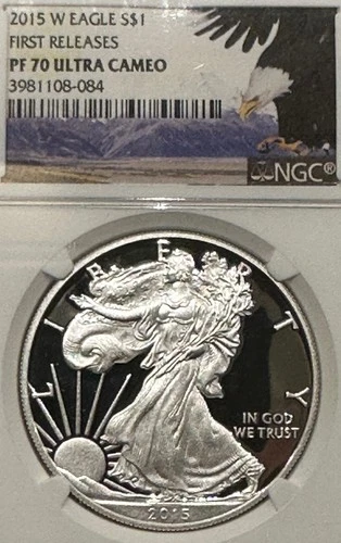2015 W Proof Silver American Eagle• PCGS• PF 70 UCAM • First Releases•