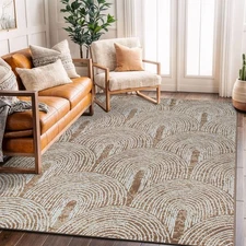Rugshop Brown Rug Contemporary Bohemian Arch Area Rug Carpet for Living Room New