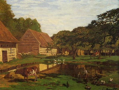 #ad Claude Monet A Farmyard in Normandy 1863 17quot;x 22quot; Archival Art Print $89.99
