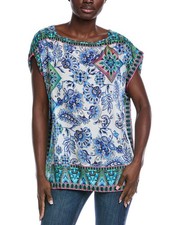 Johnny Was Elaine Silk Blouse Women's