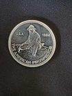 1984 American Prospector Big E Reverse 1oz .999 Fine Silver Round