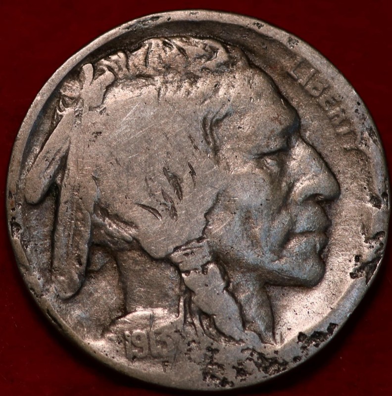 1913-D Type I Denver Mint Buffalo Nickel