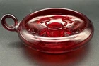 Fenton Ruby Red Hurricane Candle Lamp Bottom Base Only Finger Holder