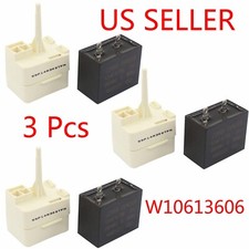 3PCS Refrigerator Relay Overload Capacitor fits Whirlpool W10613606 Start Device