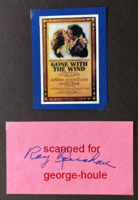 RAY RENNAHAN - SIGNED - CINEMATOGRAPHER - BLOOD & SAND - GWTW - AA | eBay