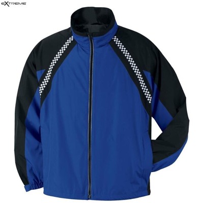North End Techno Series Checker Trim Royal Blue Racing Jacket - 5XLarge SALE