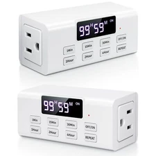 Countdown Timer Outlet, Up to 99 Hours, Large Screen and Repeat Function, Inodoo