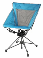 Garden Elements Tall Back Swivel Camping Chair, Mesh Seat, Teal (Pack of 1)