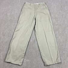 Vintage 50s US Military Khaki Twill Chino Pants Mens 30x29 Trousers Army USGI