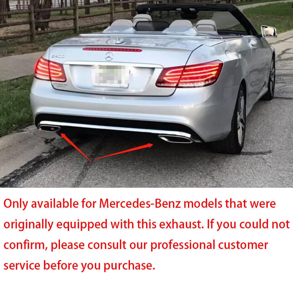 Tubos silenciadores puntas de escape de coche para Mercedes Benz Clase C/E GLC W205 W212 14-16 Foto 2 de 4