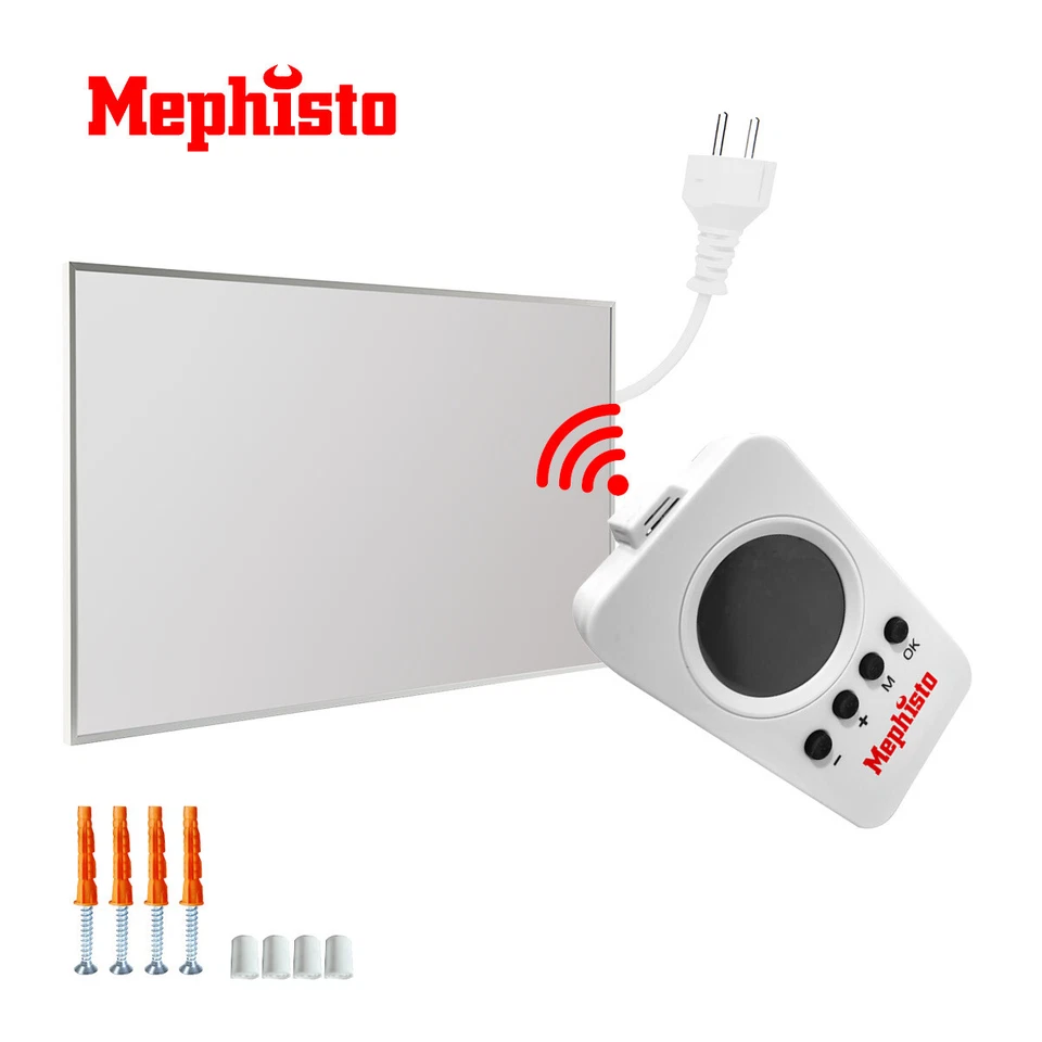 MEPHISTO Calefacción por infrarrojos calefacción de pared incl. termostato WIFI panel calefactor calefacción eléctrica