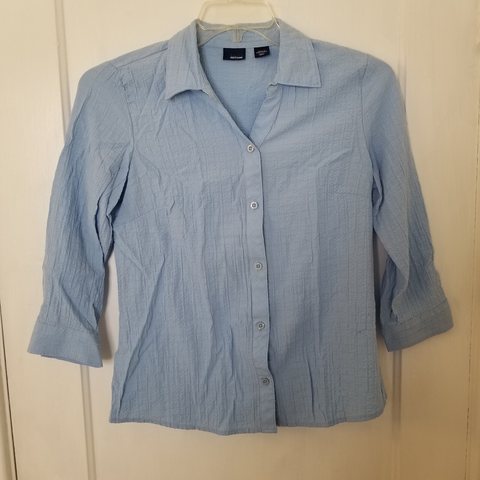 Basic Edition Small Top Button Down Long Sleeve B… - image 1