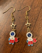 Adorable Space Man Astronaut Earrings