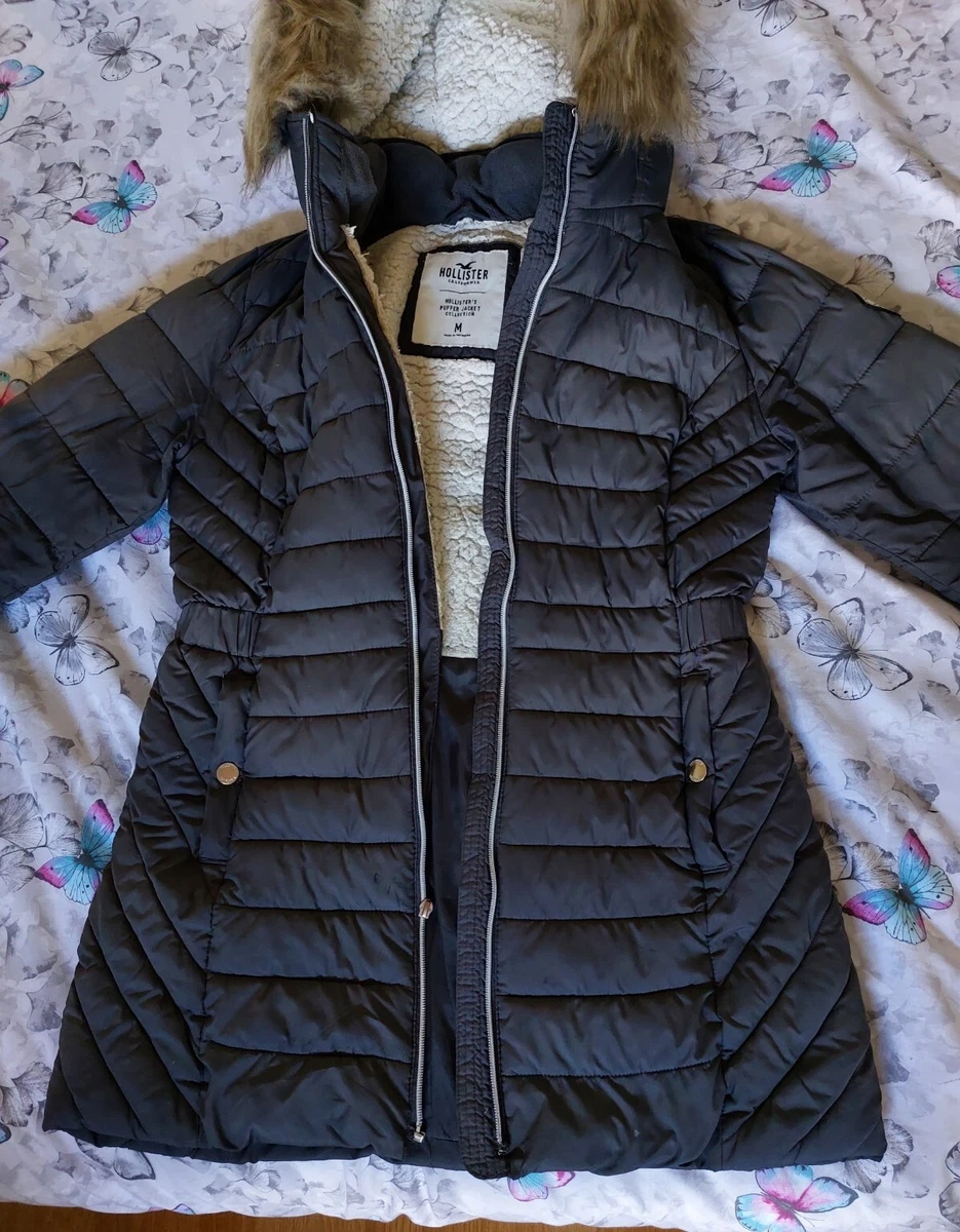 Hollister coat with fur hood outlet