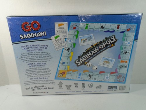 LATE FOR THE SKY--SAGINAW, TEXAS-OPOLY--MONOPOLY BOARD GAME (NEW) - Picture 2 of 6