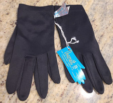 New Vintage Mojud Black Nylon Stretch Formal 7" Gloves One Size Fits All