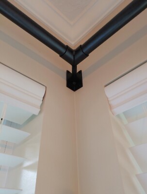 Heavy Duty Drapery Bracket   CORNER ADJUSTABLE BRACKET for 1 inch iron rod  /Pc