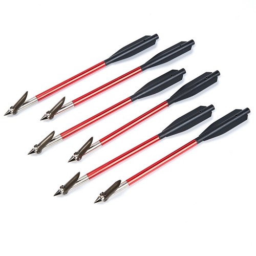 6/12pz Bulloni da Pesca Caccia Alluminio 6,8 Pollici 6mm Frecce Pistola Pesca con Arco - Foto 22 di 24