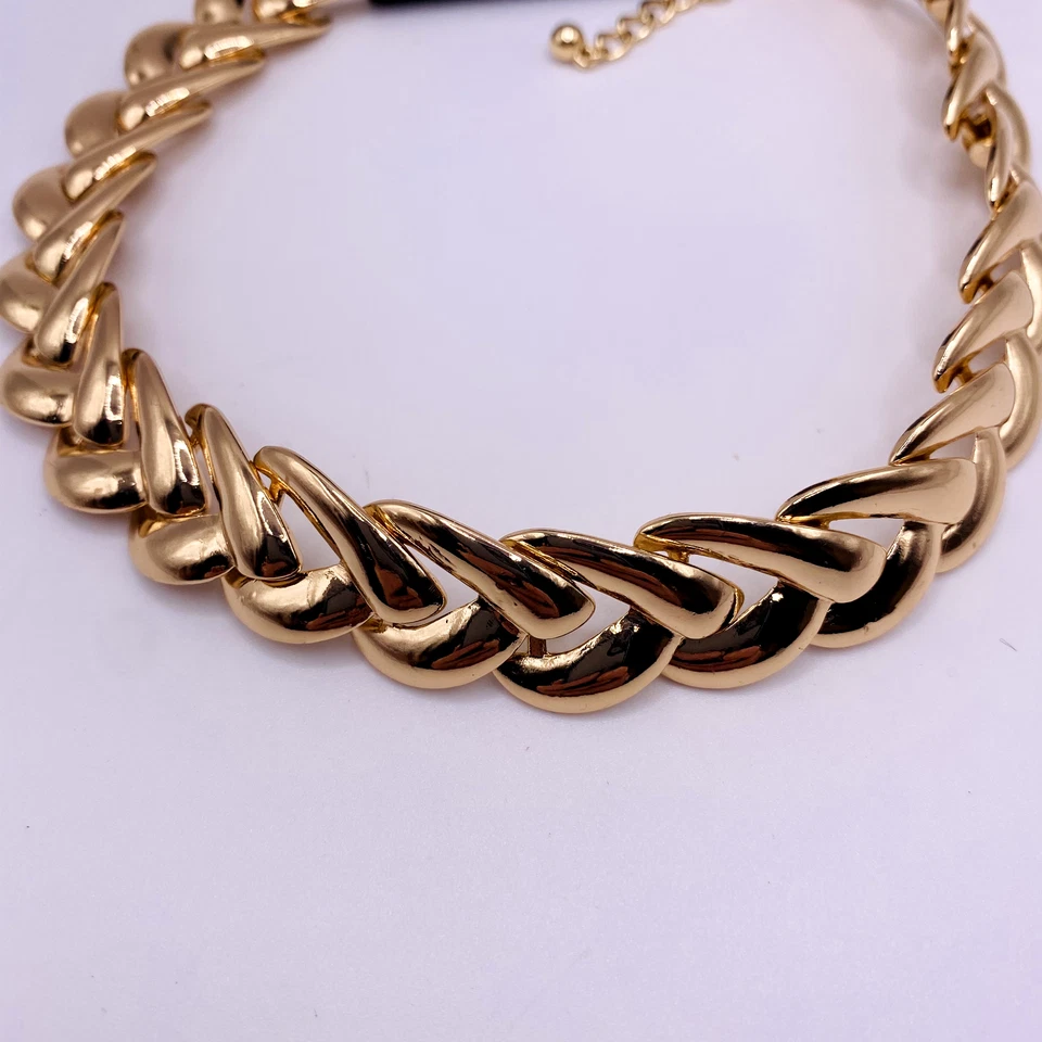 Collar Gargantilla Forever 21 Tono Dorado Cadena Ancha Nuevo Foto 2 de 3