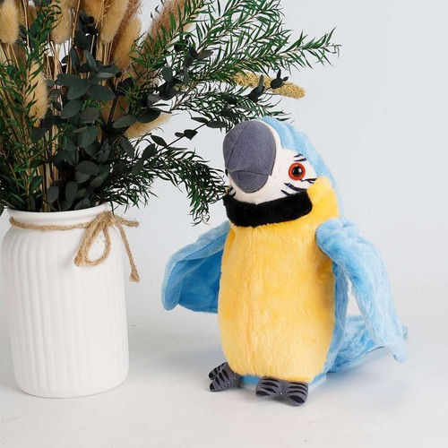Talking Macaw Parrot Repeat What You Say Stuffed Animal Plush Toy Electronic Rec - Picture 10 of 17
