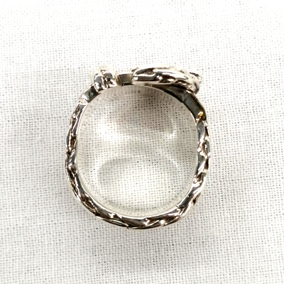 Hermès Vintage Diane Ring ＃53　925 Hermes Diane Belt Band Ring Sterling Silver 925 Size 53 Used