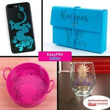 EasyPSV Glitter Adhesive (Sign) Craft Vinyl 12" x 12" *FREE SHIPPING*