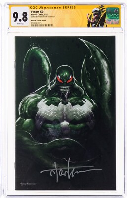 VENOM #30 2021 CGC SS 9.8 Signed by Tyler Kirkham Secret Virgin