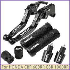 4PCS CNC Handle Grips End Cap Brake Clutch Levers For HONDA CBR 600RR CBR 1000RR