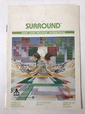 Surround Instruction Manual For Atari Game Program 1978 CX2641