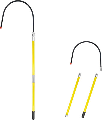 High Voltage Insulated Rescue Hook, 7.6ft Telescopic, Anti-Electrocution