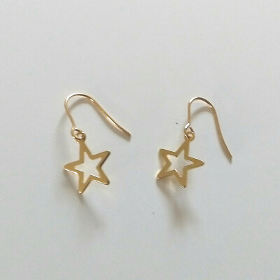 1 Par De Pendientes Dore Acero Inoxidable Estrellas Hipoalergénico
