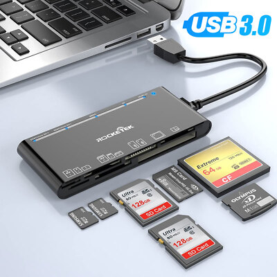 7-IN-1 USB 3.0 Memory Card Reader High-Speed Adapter for SD,CF,TF,Micro SD,XD,MS