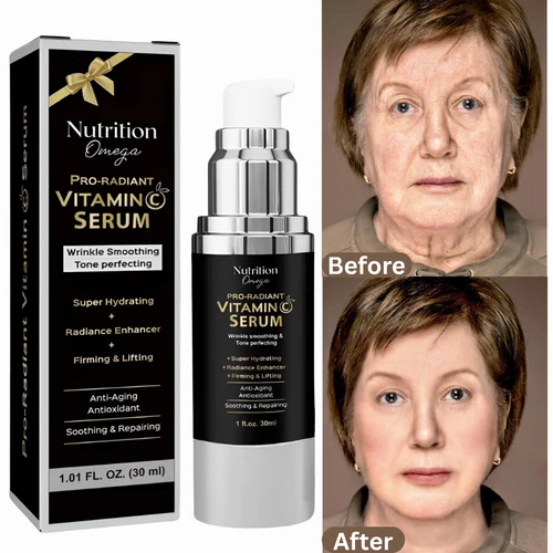 Super Vitamin C Serum for Women over 70: Niacinamide, Vitamin C, Hyaluronic Acid