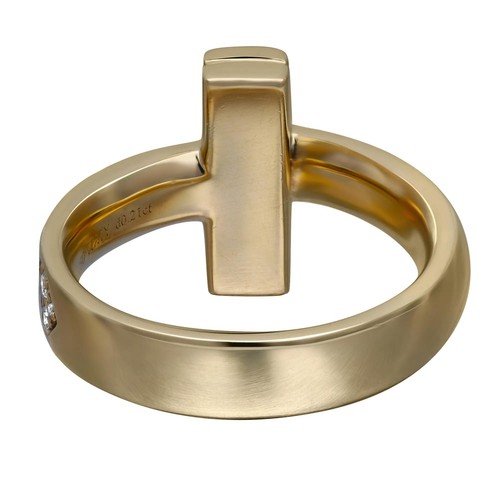 Tiffany T T1 Diamond Ring 18K Yellow Gold 0.19Cttw Size 5.25 - Picture 3 of 5