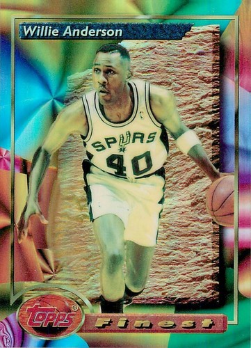 Willie Anderson 1993-94 Topps Finest REFRACTOR #154 Spurs