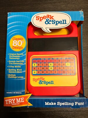 New 2019 Speak & Spell Kahootz Electronic Learning Game 80 s Design Open Box