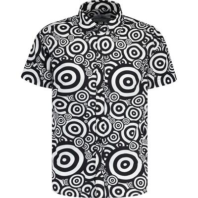 NEW MENS MADCAP RETRO MOD 60s 70s Mod Target SHORT SLEEVE SHIRT Trip Oz MC1067