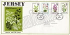 ADDRESSED Jersey FDC First Day Cover 1972 JERSEY WILD FLOWERS