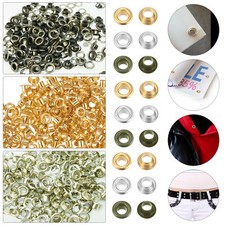 50/100x Nickel Free Brass Eyelets with Washers 4mm 5mm 6mm for Craft Projects