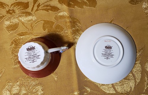 PARAGON FLOWER HANDLE CUP & SAUCER 1939 ROYAL VISIT TO CANADA G4749/2 ENGLAND - Picture 7 of 8