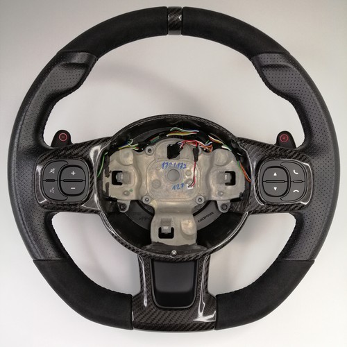 FIAT 500 ABARTH 595 696 , ALCANTARA LEATHER CARBON STEERING WHEEL WITH
