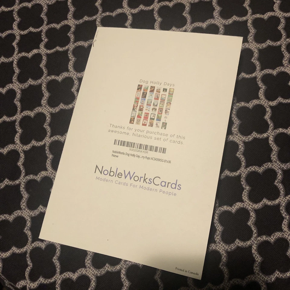 36 Asst'd Set Funny Christmas Greeting Cards w/ 5x7" Env. - Dog Holly Days - Image 3 of 4