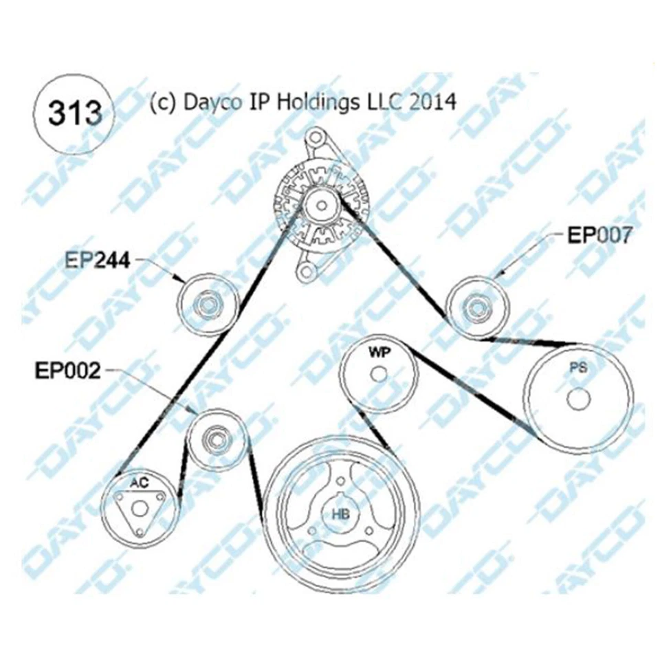 Kit de correa y polea para Ford Explorer 4.6L V8 2ZA gasolina (2001-2008) Foto 2 de 2